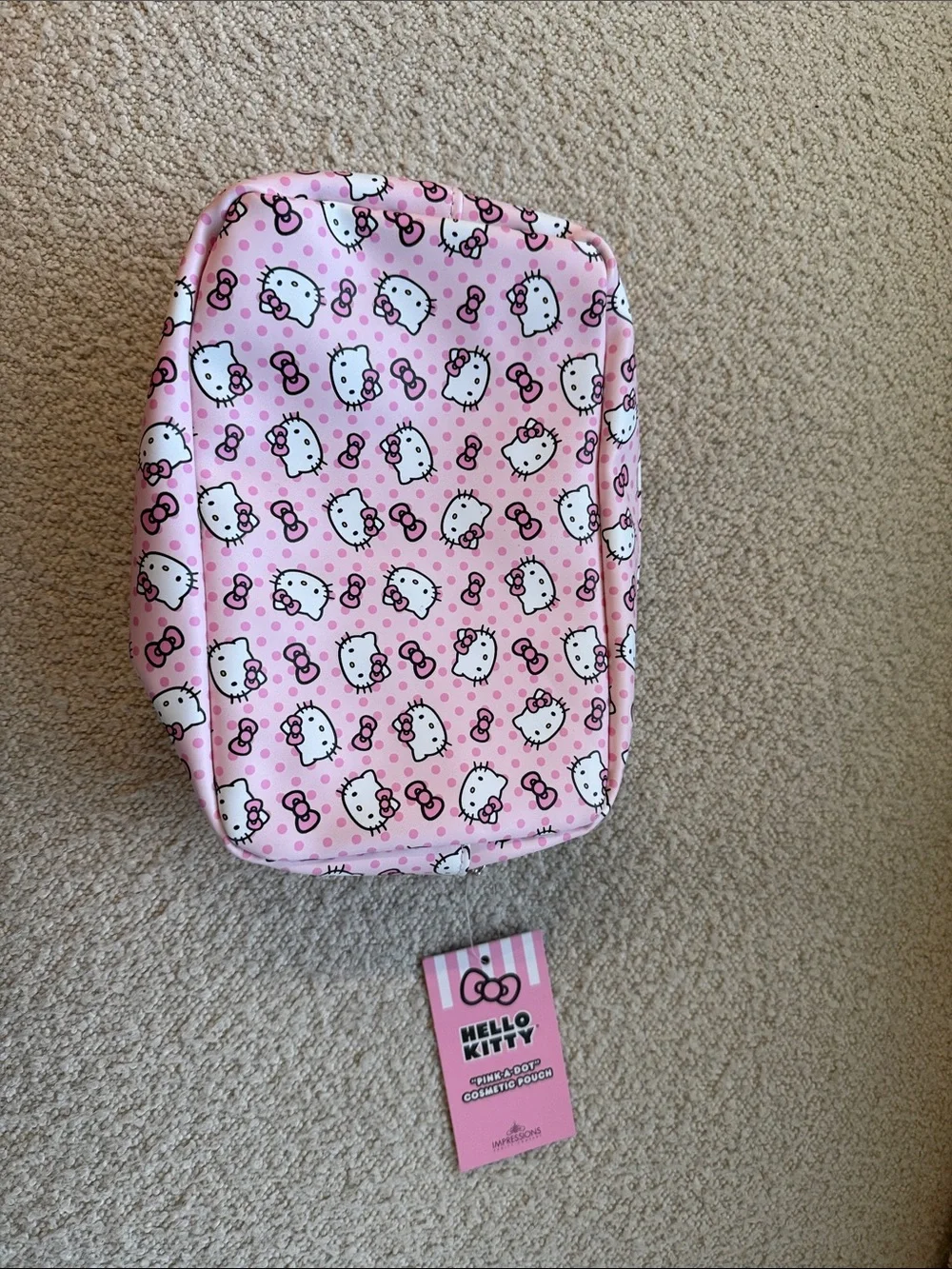 Hello Kitty Pink Polka Dot Kids Accessory Pouch